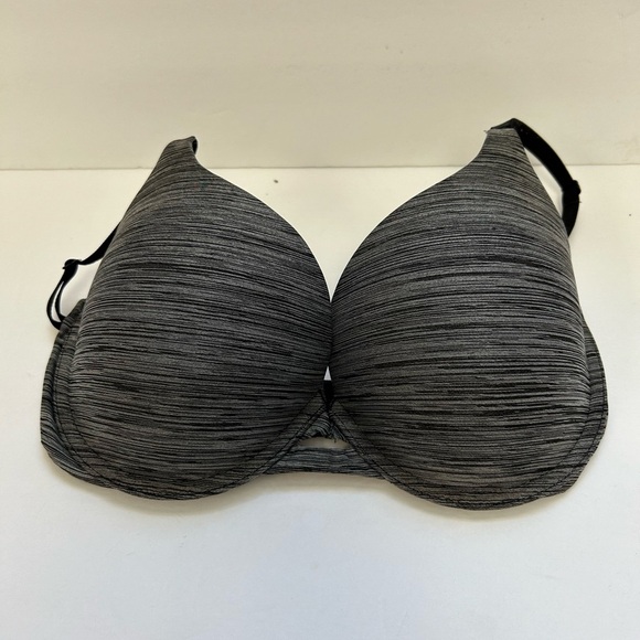 Victoria Secret underwire tee shirt bra/Gray and black/ 34DD - Picture 8 of 9